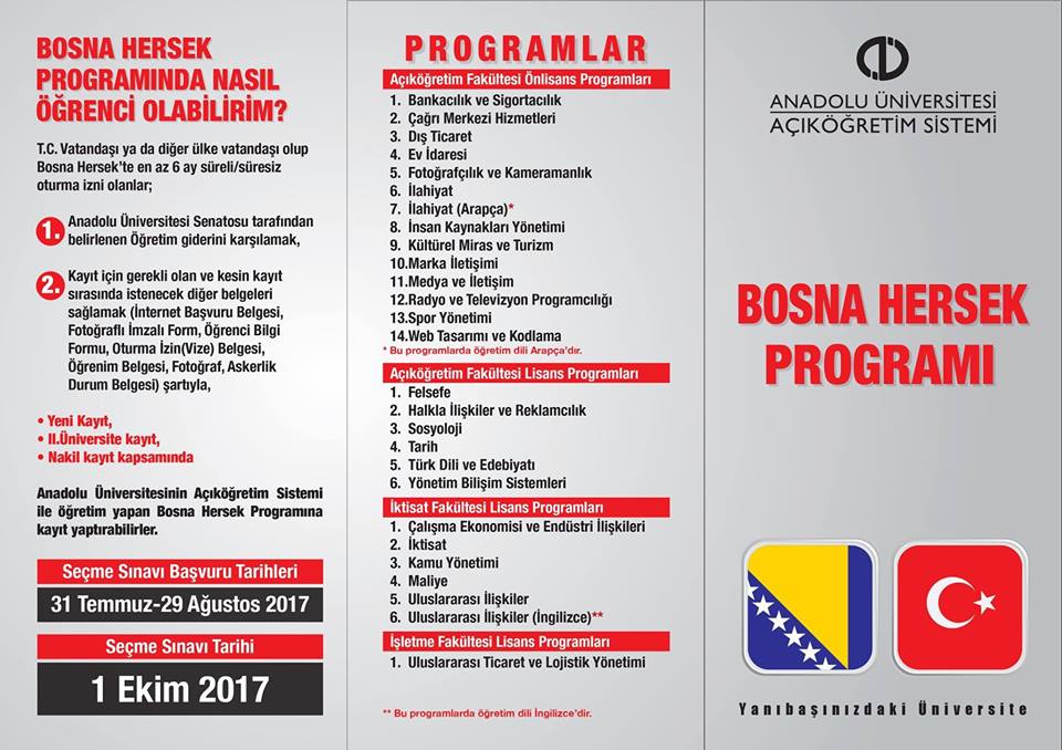 Anadolu Üniversitesi Bosna-Hersek’te Yaygınlaşıyor