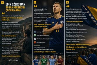 Edin Dzeko’nun Bosna Hersek’teki &Ccedil;ocuklara Mektubu’nu Okudunuz mu ?